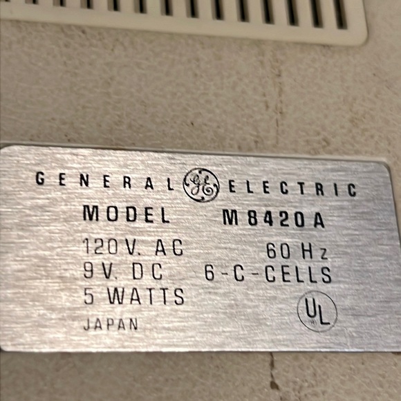 Vtg General Electric GE Model M8420A Cassette Recorder Automatic ALC with Mic - Picture 2 of 16